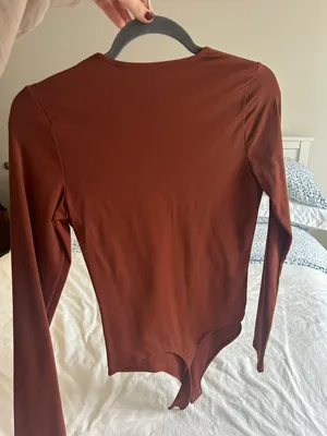 Abercrombie Long Sleeve Bodysuit Orange thumbnail 3