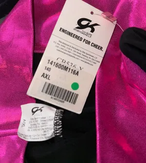 Pink and black glitter athletic cheer shorts thumbnail 5