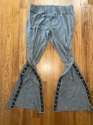 Nation Grey Snap-Front Bottoms Large thumbnail 1