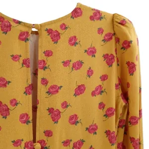 NWT Reformation Josephine in Yellow Amelia Vintage Rose Floral Midi Dress 10 thumbnail 6