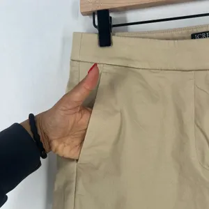 J.Crew Kate Dress Pants‎ Women 6 Beige Cotton Mid Rise Formal Straight Leg thumbnail 5