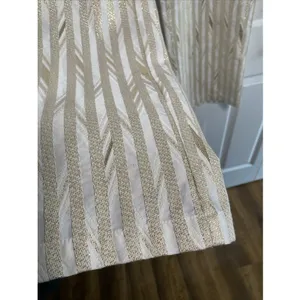 Porridge Gold Stripe Wide Leg‎ Pants Womens Size 10 White Jacquard High Rise thumbnail 3