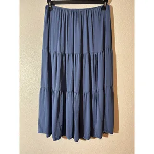 Merokeety Women's Size S One-Shoulder Sleeveless Smocked Midi Dress Blue thumbnail 4