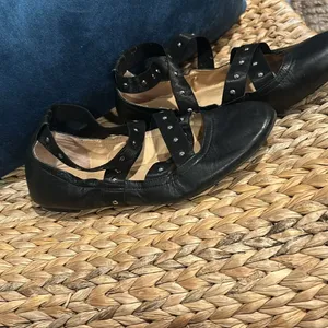 Jessica Simpson Black Studded Ballet Flats Size 6 thumbnail 6