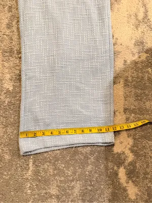 New Lulus Powder Blue Textured Wide-Leg Trousers thumbnail 7