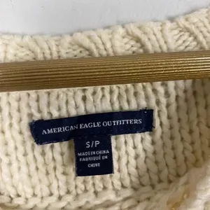 American Eagle Chunky Knit Wool Blend Fisherman Sweater thumbnail 6
