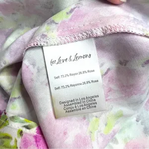 For Love and Lemons Paulina Pink Floral Mini Dress Size Small NWT thumbnail 7