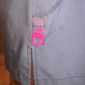 Carhartt CROSS-FLEX Made to Move zip front scrub jacket - Pewter/Coral small thumbnail 8
