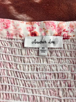 Smocked Pink Floral Puff-Sleeve women's Dress‎ thumbnail 4