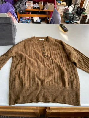 Women's Madewell Sweater, Brown, Size M thumbnail 4