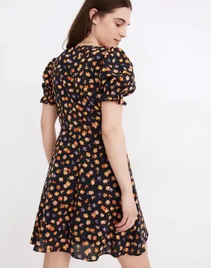 NWT! Madewell Navy Floral Button Dress thumbnail 2