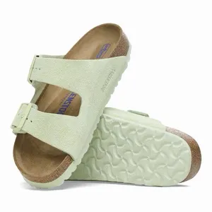 Birkenstock Women's Arizona Soft Footbed Sandals Faded Lime Size 5 US/36 EU NWB thumbnail 1