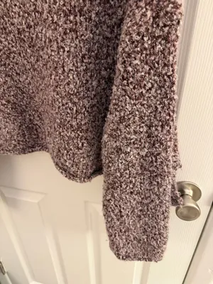 Free People Purple Cowl Neck Oversized BFF Sweater Medium thumbnail 6