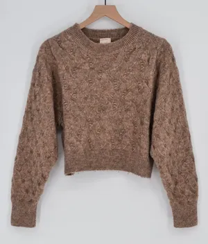 Kerisma Textured Knit Sweater Taupe S / M thumbnail 1