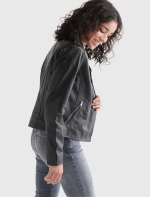 LUCKY BRAND Original Leather Moto Jacket thumbnail 7