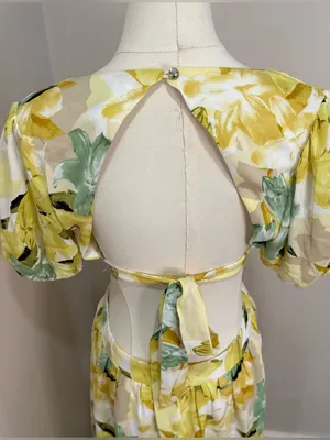 Hello Molly Feelin Florals‎ Midi Dress Yellow Medium thumbnail 5