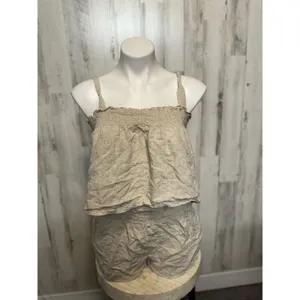 Simplee Tan two piece set of shorts and top thumbnail 2