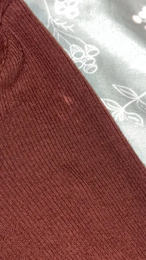 Burgundy long sleeve shirt shein thumbnail 2