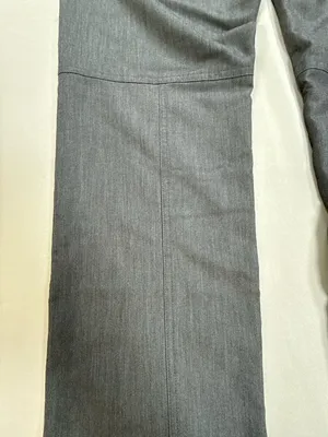 Figs Straight Leg Scrub Pants in Charcoal with Teal Drawstring thumbnail 10