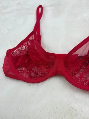 INC Red Sheer Lace Underwire Bra NWT Small thumbnail 7