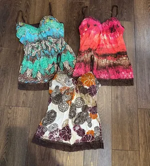 vintage Y2K butterfly medallion snake print XL camisole tank top lace trim x3 thumbnail 1