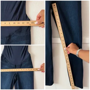 SPANX Mama Faux Denim Maternity Leggings Pull-On Shaping Dark Wash Size S thumbnail 8