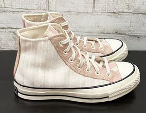 Converse 572701C Chuck 70 Hi Crafted Folk Jacquard Sneakers Egret/Pink Clay 8 thumbnail 4
