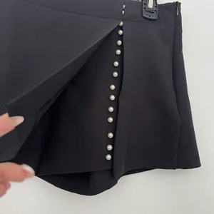 NEW Zara Mini Skort Skirt Black Pearl SMALL High Rise Womens thumbnail 11