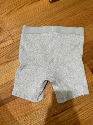 SKIMS Boxer Cotton Rib Shorts Light Heather Grey S thumbnail 3