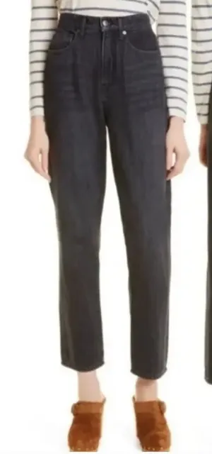 Veronica Beard Blake Classic Straight High Rise Washed Black 29 thumbnail 1