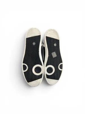 Tory Burch Clover Court Sneakers Black White Leather Logo Sneakers Size 9M NWOT thumbnail 5
