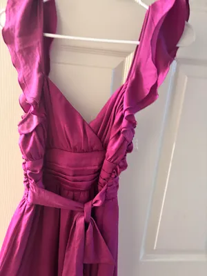 Boutique Magenta Satin Mini Dress thumbnail 2