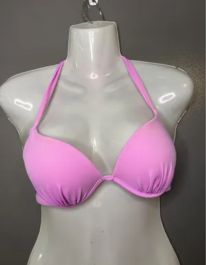 Victoria's Secret Bikini Swim Top Womens 34B Pink Halter Underwire Padded thumbnail 1