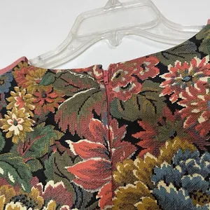 Gunne Sax Rare Vintage 1969 black label renaissance Tapestry Floral red dress thumbnail 10