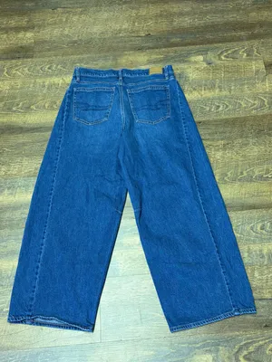 American Eagle Dreamy Drape Barrel Jeans Womens 6 Strigid Blue Denim thumbnail 6