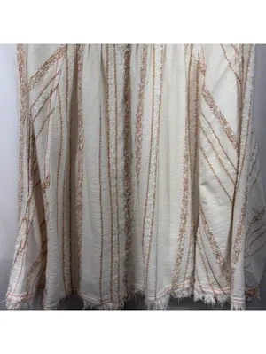 Free People White Embroidered Fringe Sleeveless Mini Dress Women’s Medium Boho thumbnail 3