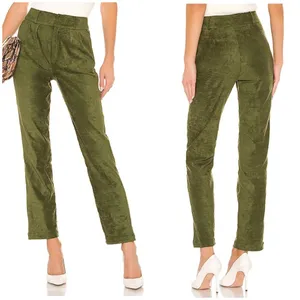Lovers + Friends Lilith Pants High‎ Waist Faux Suede Green XXS Quiet Luxury Fall thumbnail 13
