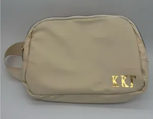Kappa Kappa Gamma Sorority Crossbody Sling Belt Bag Fanny Pack Off White Cream thumbnail 1