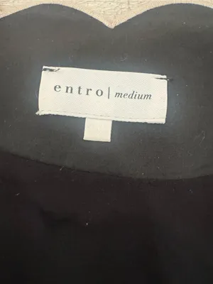 Entro Scallop Edge Dress Retro Cut Pockets Button Front Puff Sleeve Med *READ* thumbnail 13