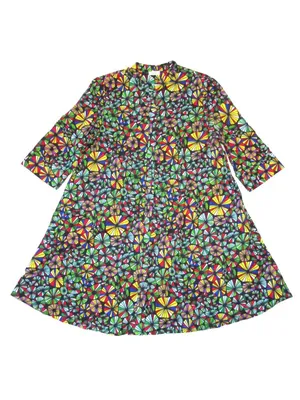 ZURI Kenya Just One Dress in Sugar Rush Cotton Button Down Shirtdress L thumbnail 3
