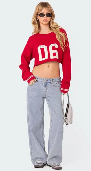 Edikted petite raelynn low waisted jeans thumbnail 1