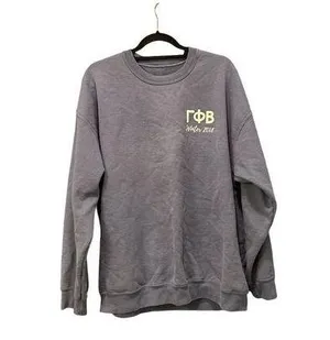 Unisex ΦΒΓ Holiday Crewneck Sweatshirt Gray Medium Long Sleeve Pullover thumbnail 1