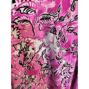 Lilly Pulitzer Purposefully Plumeria Pink Elephant Long Sleeve Pajama Knit Top M thumbnail 4