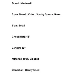 Madewell Shirt Dress Button Up Tunic Flowy Boho Cottagecore Minimalist Green‎ S thumbnail 8
