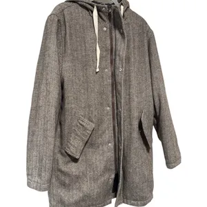 And Now This Brown Herringbone Hooded Coat M Size M thumbnail 8