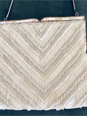 Vintage 1950s mid-century beaded evening purse thumbnail 4