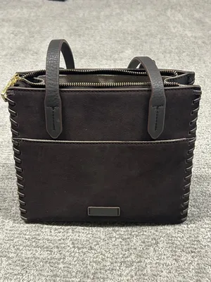 Spartina 449 brown suede leather whipstitch purse handbag shoulder bag thumbnail 6