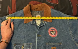 Vintage Carhartt Blanket Lined C59DST Jacket Denim Chore Barn Coat Men’s XL USA thumbnail 11
