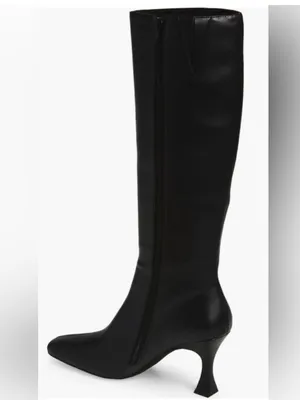 Jeffrey Campbell Checkmate Knee High Boot Black thumbnail 3