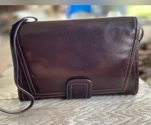 Susan Gail Leather Shoulder/Clutch Bag Brown thumbnail 1